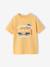 Boy's short-sleeved t-shirt anthracite+sky blue+yellow 