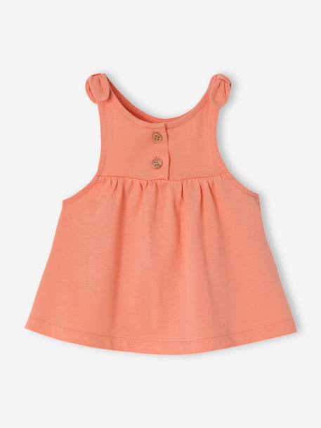 Pack of 2 organic cotton tank tops coral 
