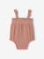 Romper with cotton braces clay beige 