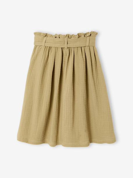Mid-length skirt khaki 