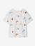 Short-sleeved T-shirt aqua green+white 