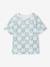 Short-sleeved T-shirt aqua green+white 