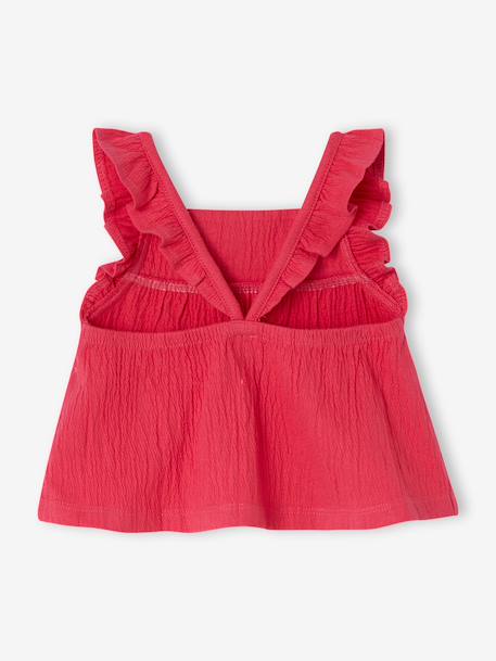 Girl's sleeveless t-shirt raspberry pink 