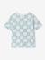 Short-sleeved T-shirt aqua green+white 