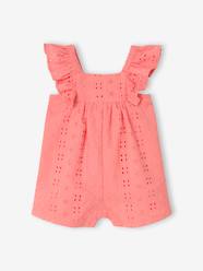 -Girl's playsuit with embroidery
