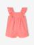 Girl's playsuit with embroidery electric blue+sweet pink 