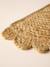 Jute half-moon bowl mat beige 