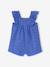 Girl's playsuit with embroidery electric blue+sweet pink 