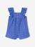 Girl's playsuit with embroidery electric blue+sweet pink 
