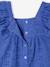Girl's playsuit with embroidery electric blue+sweet pink 