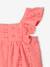 Girl's playsuit with embroidery electric blue+sweet pink 