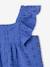 Girl's playsuit with embroidery electric blue+sweet pink 