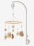 Musical mobile in fabric and velvet beige 