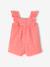 Girl's playsuit with embroidery electric blue+sweet pink 