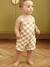 Printed Fleece Playsuit chequered beige 