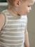 Striped organic cotton tank top for baby boys striped white 