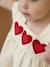Crochet heart baby girl's dress ecru 