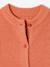 Girl's fine knit fluffy cardigan coral+marl grey+peony pink 