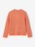 Girl's fine knit fluffy cardigan coral+marl grey+peony pink 