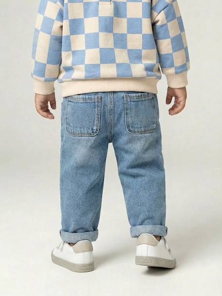 Jeans with Elasticated Waistband, for Babies brut denim+double stone+stone 