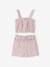 Floral short set for girls printed white 