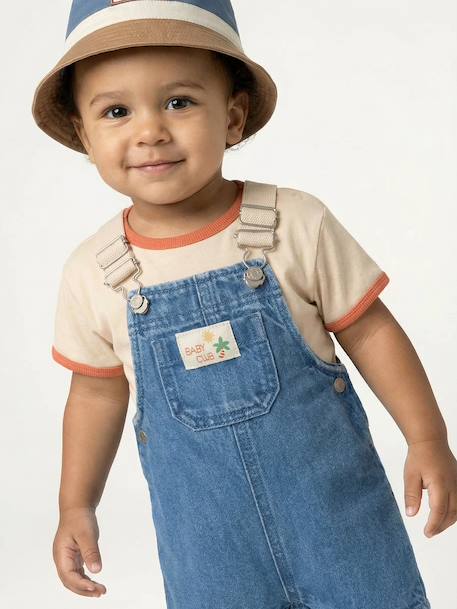 Set T-shirt dungaree for babies stone 