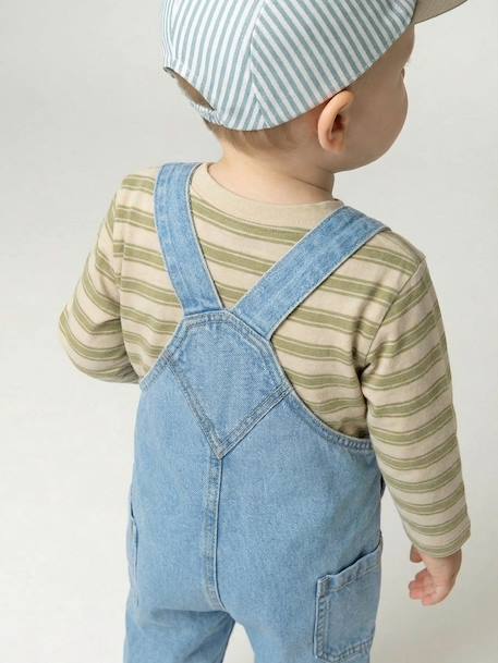 Boys' dungaree set sage green 