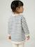Customisable baby dress and leggings set striped navy blue 