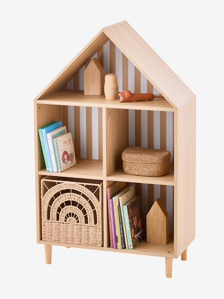 4-cube house shelving unit wood 