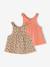 Pack of 2 organic cotton tank tops coral 
