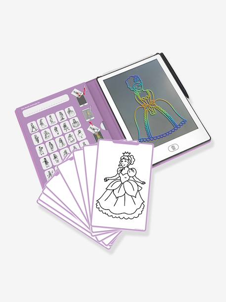 KIDYWOLF mini Kidydraw drawing tablet fir green+mauve+rose+violet+yellow 