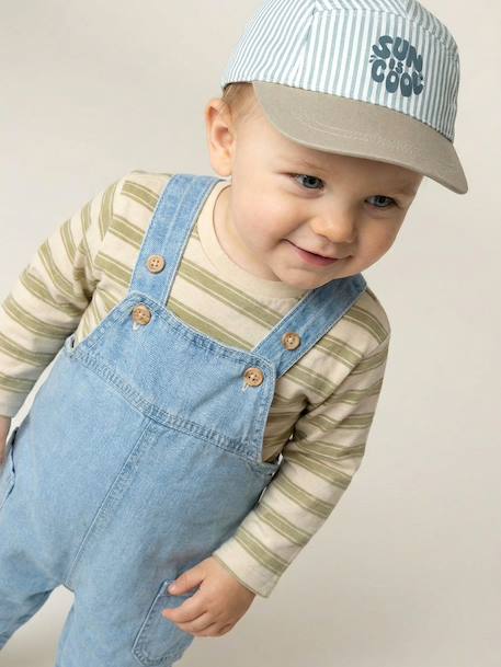 Boys' dungaree set sage green 
