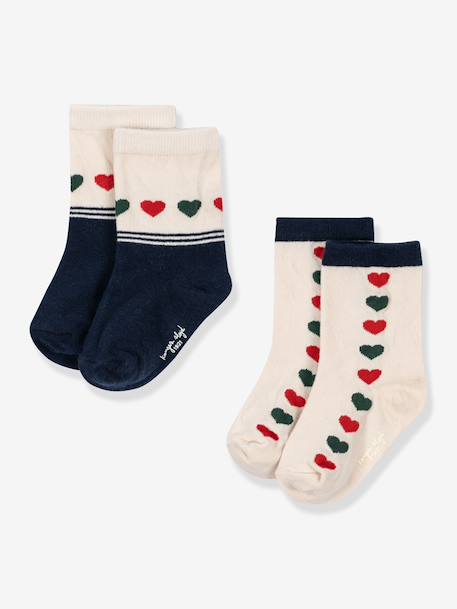 Heart socks white 