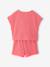 Fancy Knit T-Shirt & Shorts Set for Girls ecru+rose 