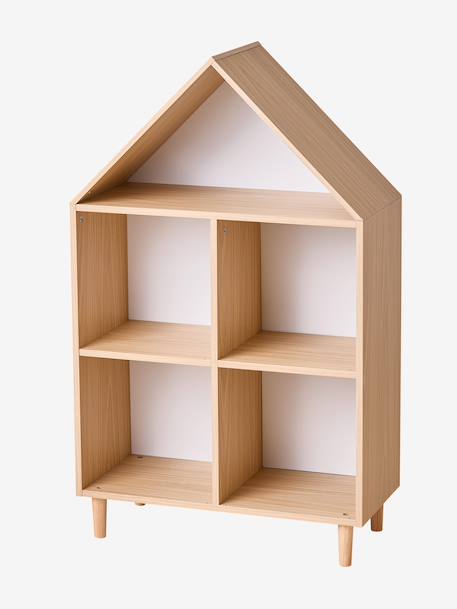 4-cube house shelving unit wood 