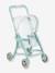 Doll's pushchair with star print green 