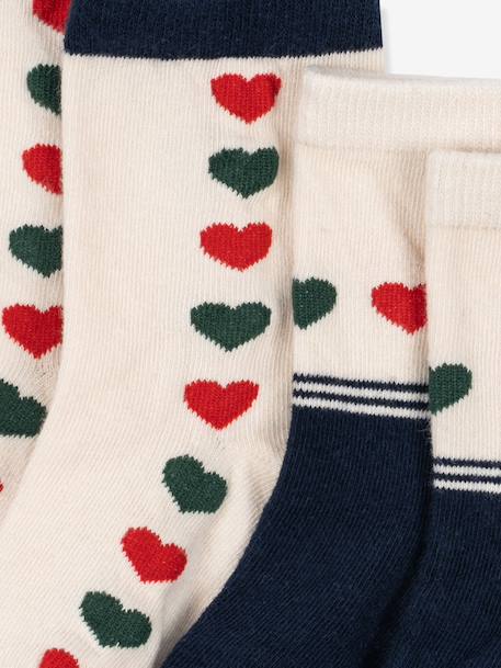 Heart socks white 