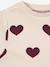 Flared sweatshirt dress rose+white 
