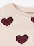 Round-neck sweatshirt rose+white 