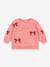 Round-neck sweatshirt rose+white 