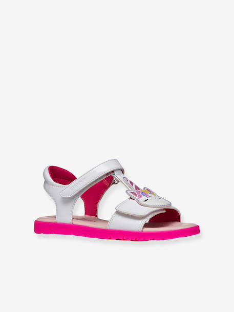 Girls' Joyfoot GEOX sandals fuchsia+white 