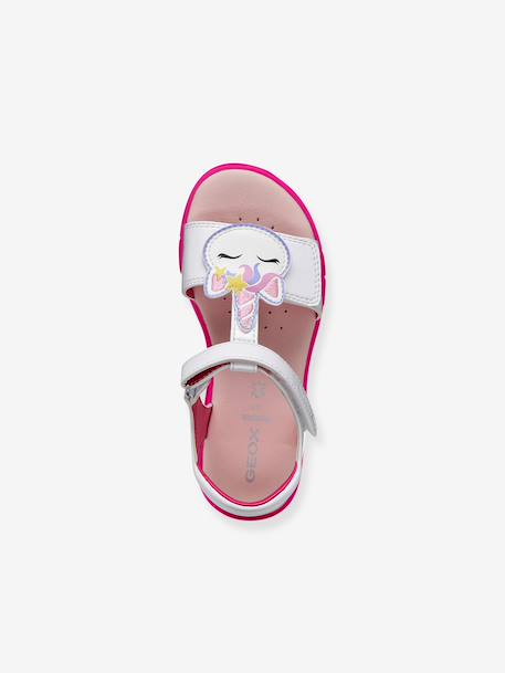 Girls' Joyfoot GEOX sandals fuchsia+white 