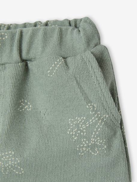 Customisable T-shirt and short set hazel+sage green 