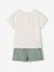Customisable T-shirt and short set hazel+sage green 