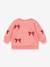 Round-neck sweatshirt rose+white 