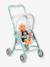 Doll's pushchair with star print green 
