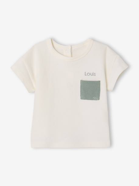 Customisable T-shirt and short set hazel+sage green 