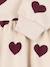 Flared sweatshirt dress rose+white 