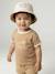 Boys' organic cotton T-shirt pecan nut 