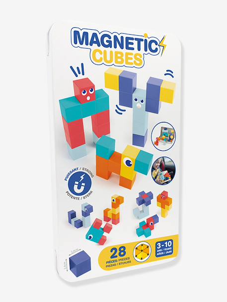Magnetic cubes 28 pieces multicoloured 